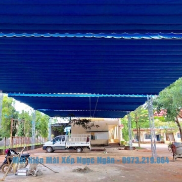  Mẫu mái xếp bạt kéo nhà xưởng, kho bãi đẹp, tiện lợi